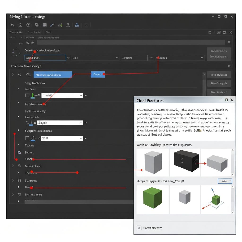 อินเทอร์เฟซโปรแกรม Slicer และค่าตั้งสำหรับเครื่องพิมพ์ 3D